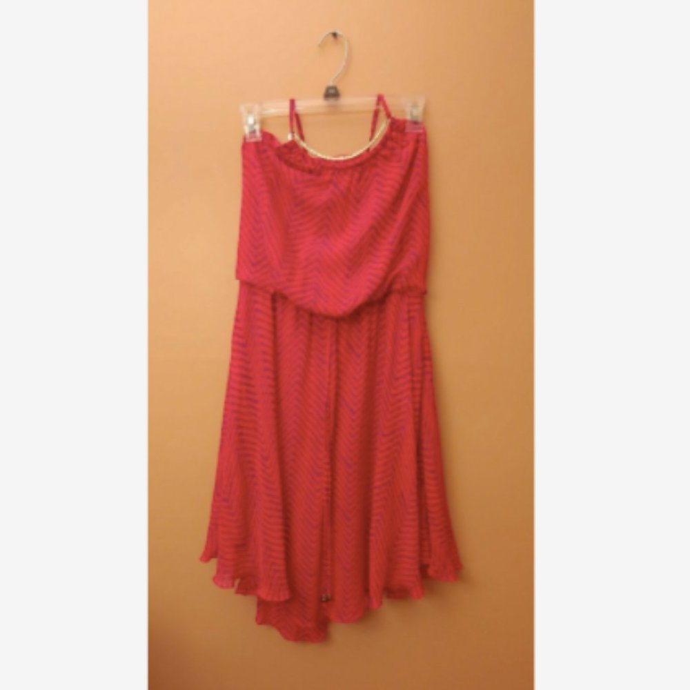 City Studio Red/Purple Halter Sleeveless Dress